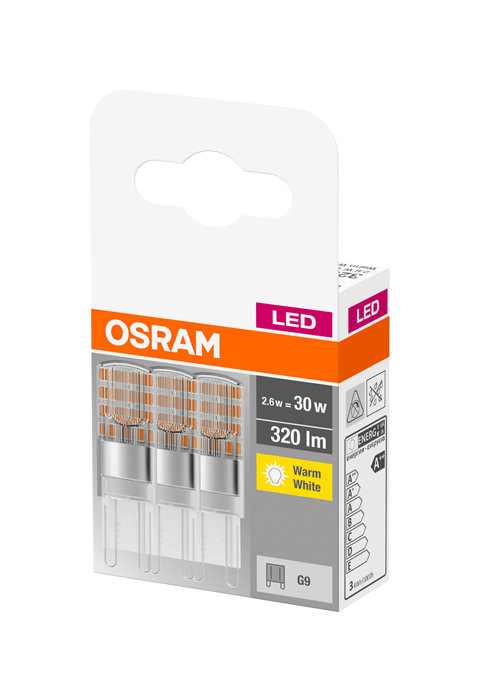 Osram LED stiftpære G9 2,6 W - 3-pk